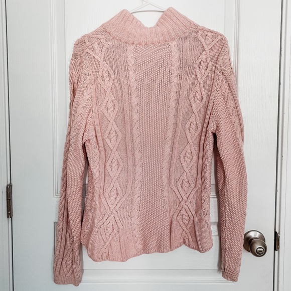 Lauren by Ralph Lauren Zip Up Cable Knit Sweater - Picture 5 of 5